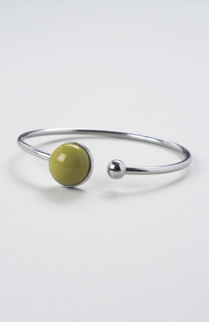 Bracelet jonc cabochon ajustable taille S/M Anis Uni