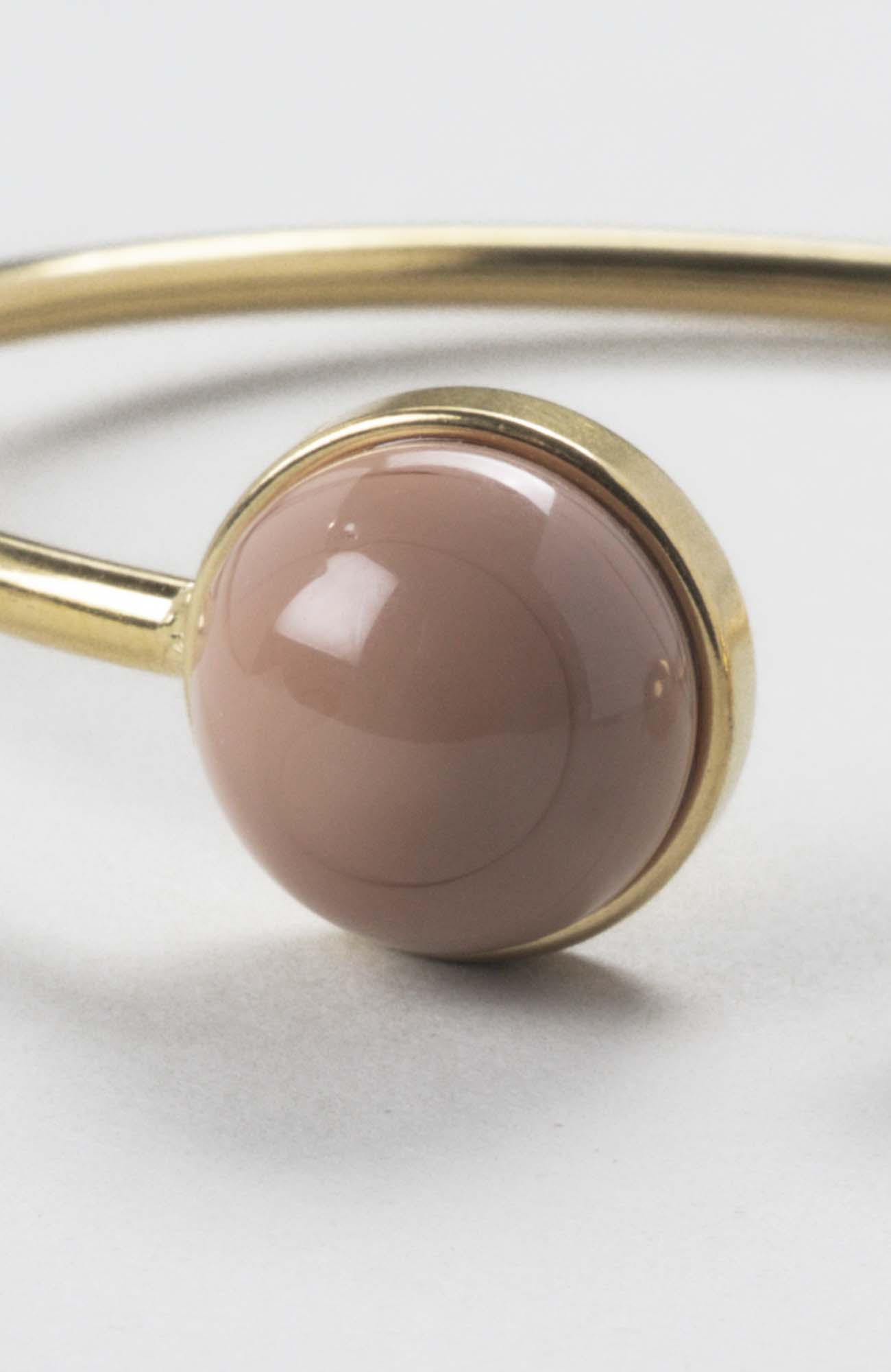 Bracelet jonc cabochon ajustable taille S/M Nude Uni