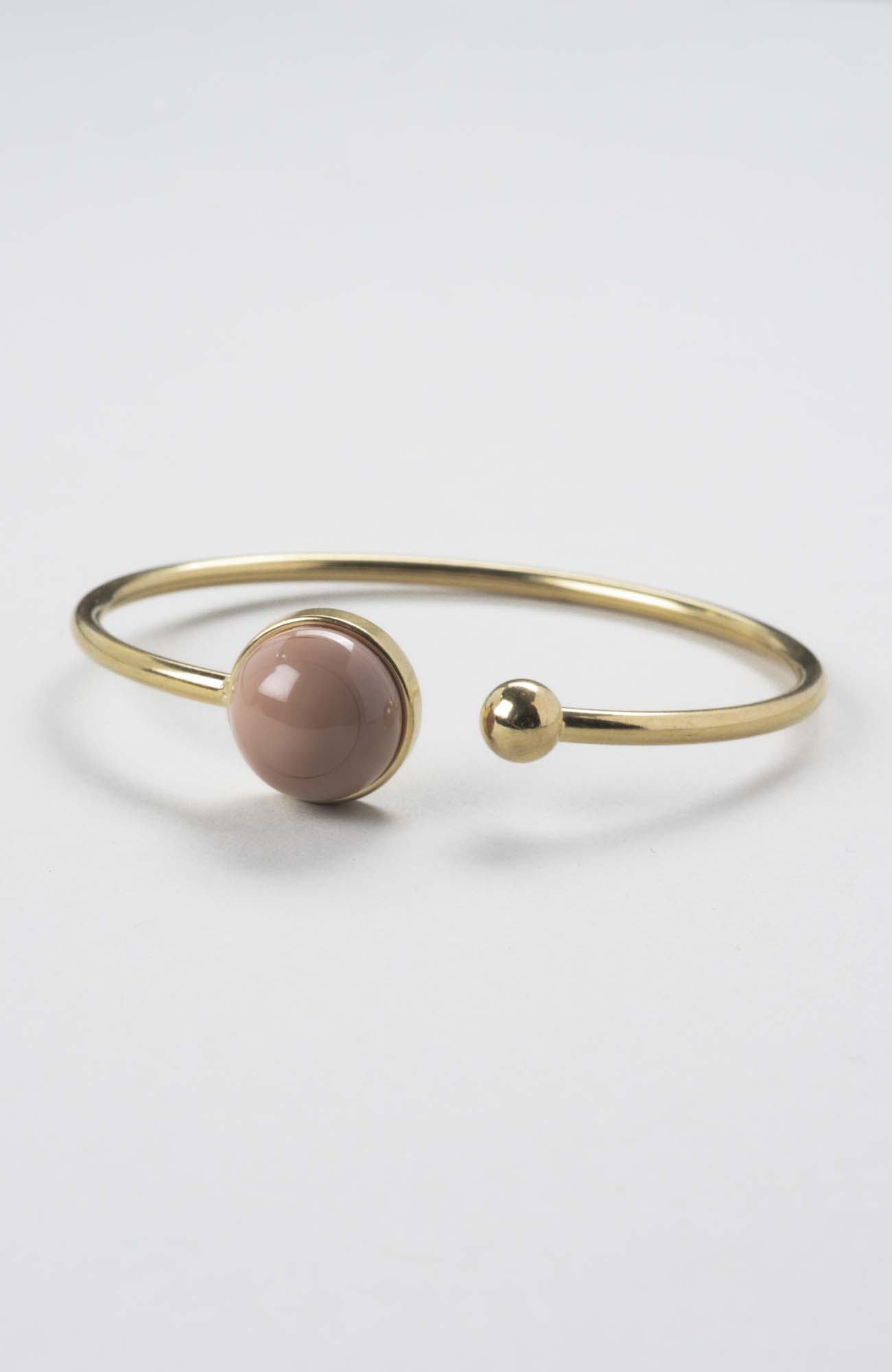 Bracelet jonc cabochon ajustable taille S/M Nude Uni