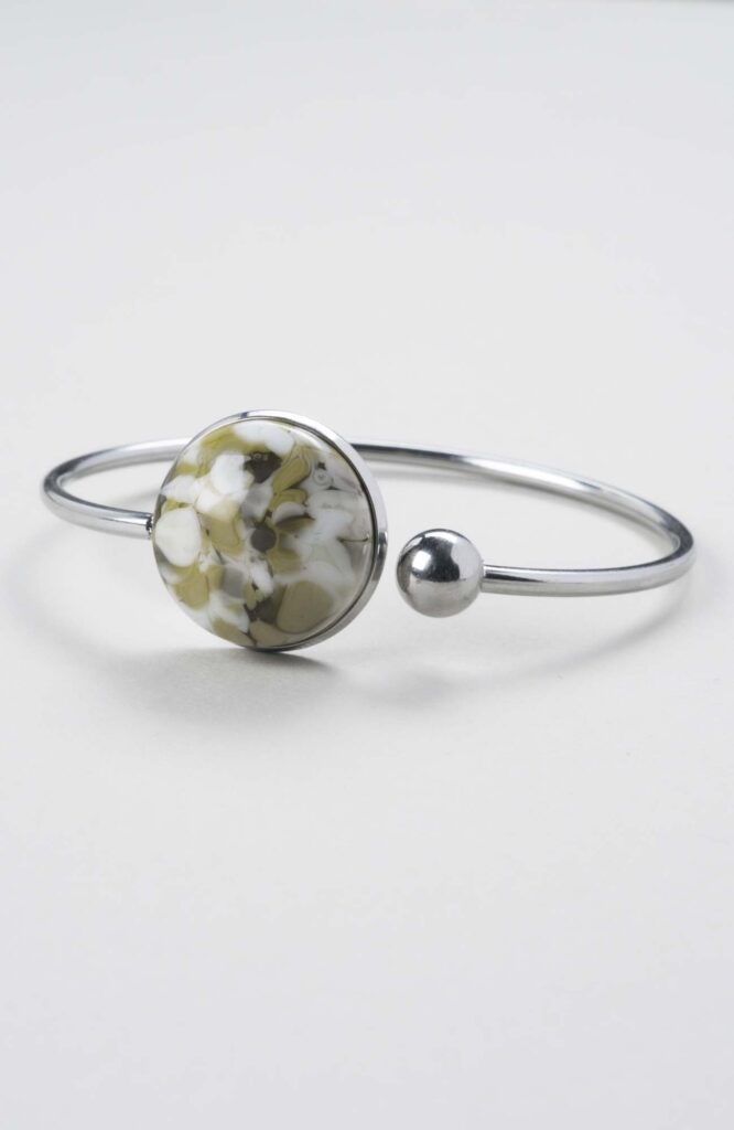 Bracelet jonc plat ajustable Anis