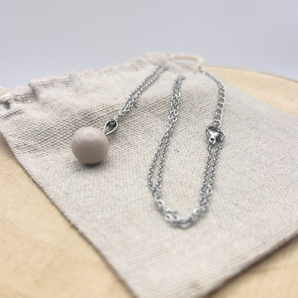 Collier petite perle "Ivoire"
