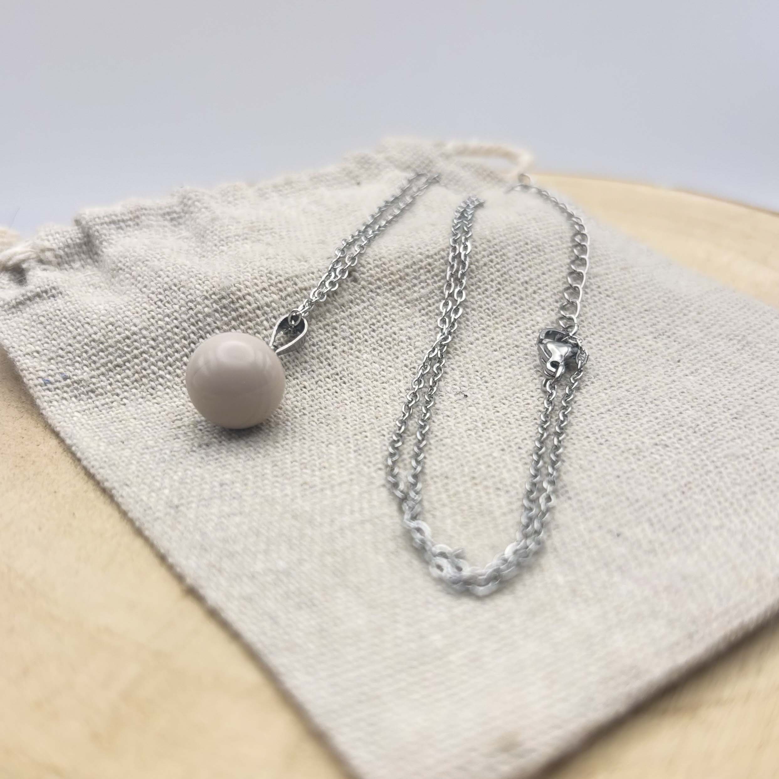 Collier petite perle « Ivoire »