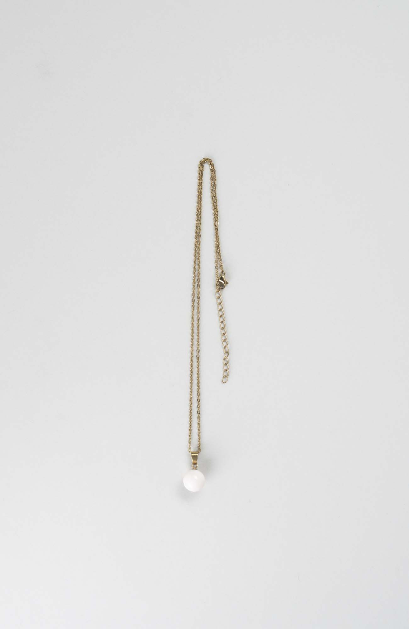 Collier petite perle Crème rosé