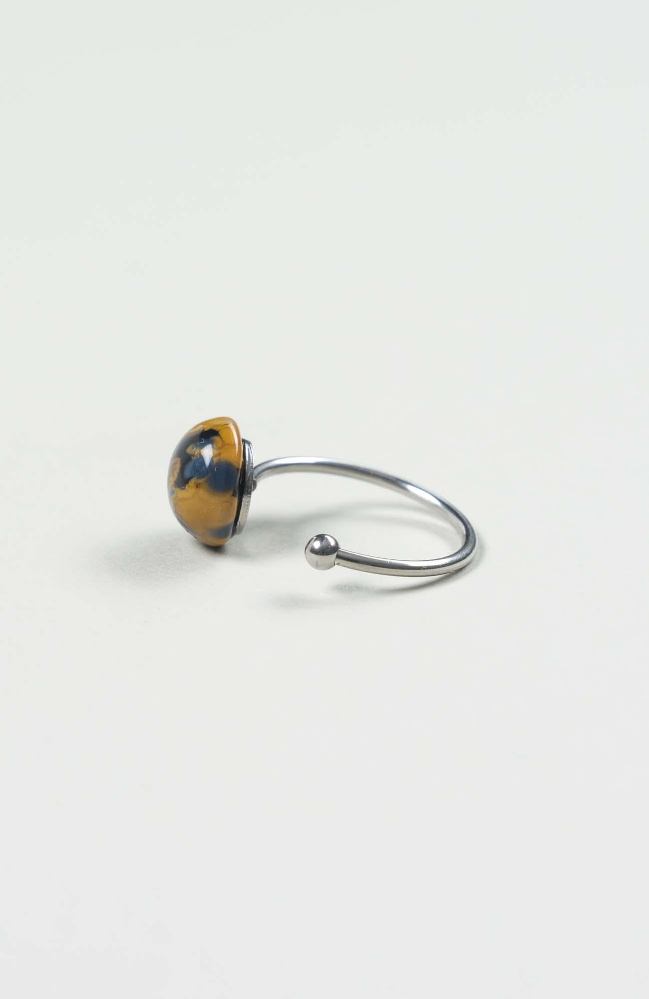 Bague décalée Azura Argenté