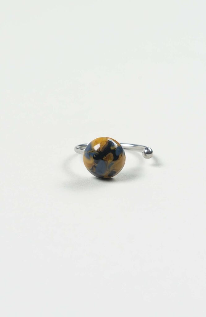 Bague décalée Azura Argenté