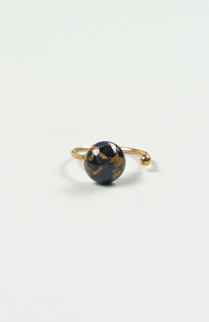 Bague décalée Azura Doré
