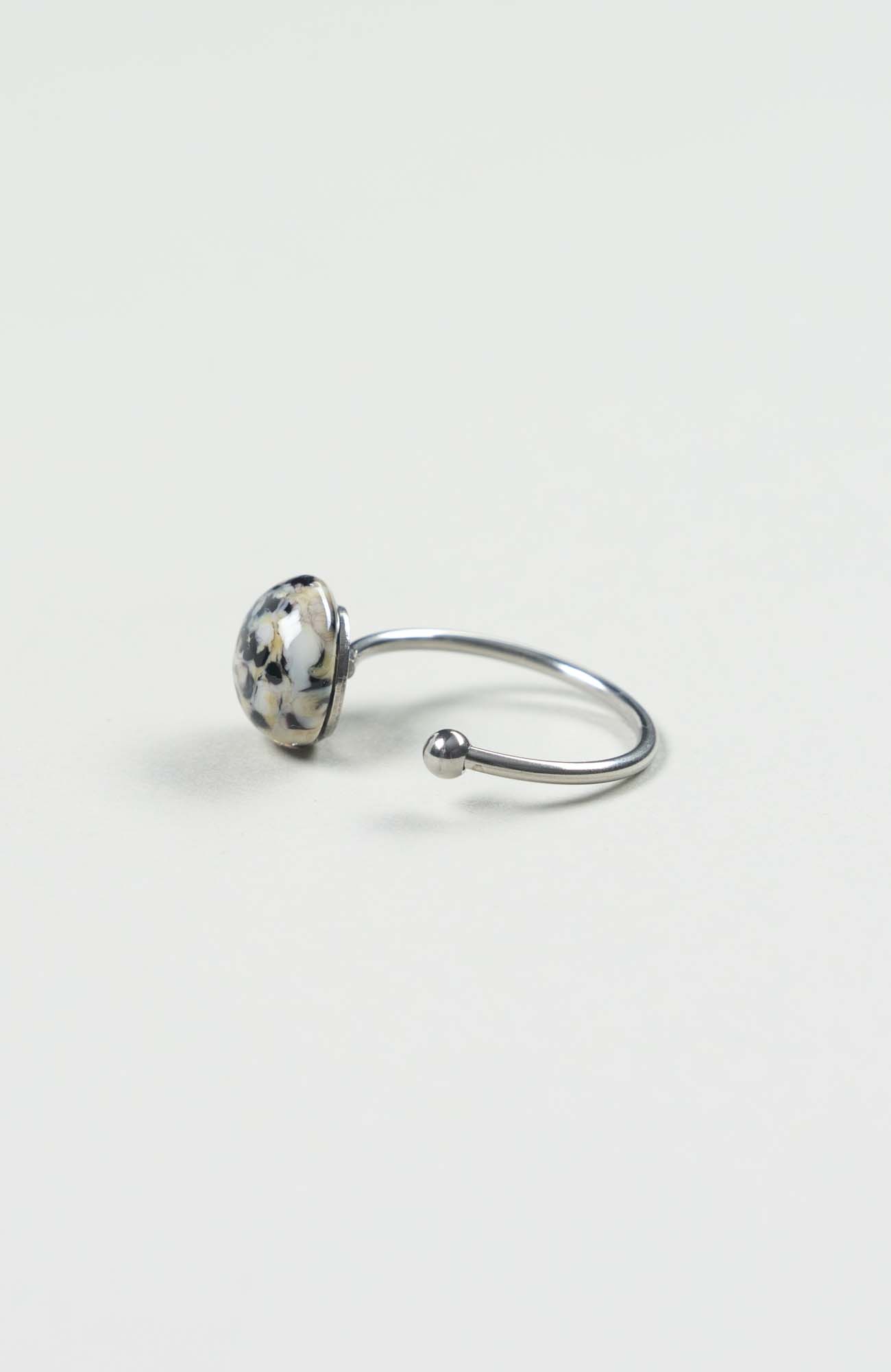 Bague décalée Intense Argenté