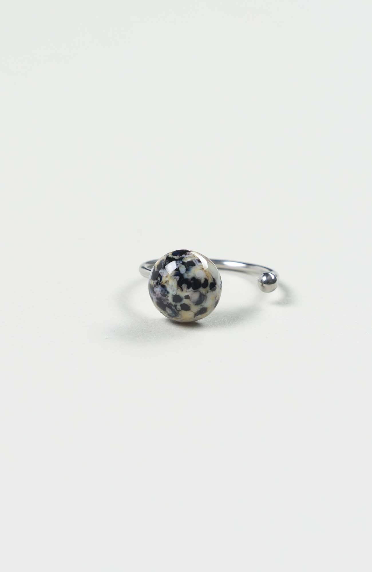 Bague décalée Intense Argenté