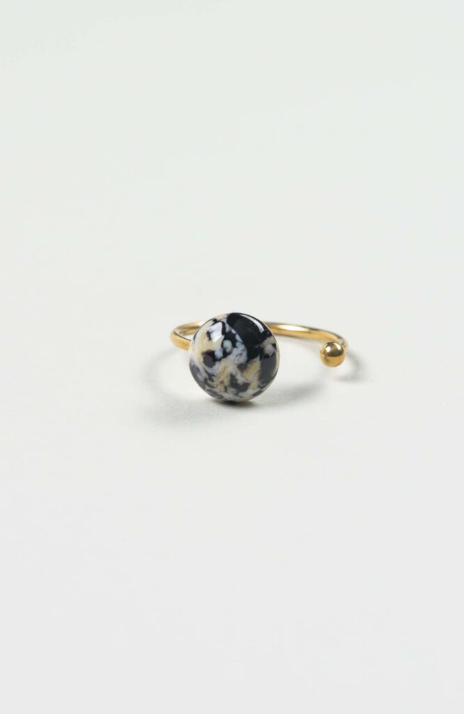 Bague décalée Intense Doré