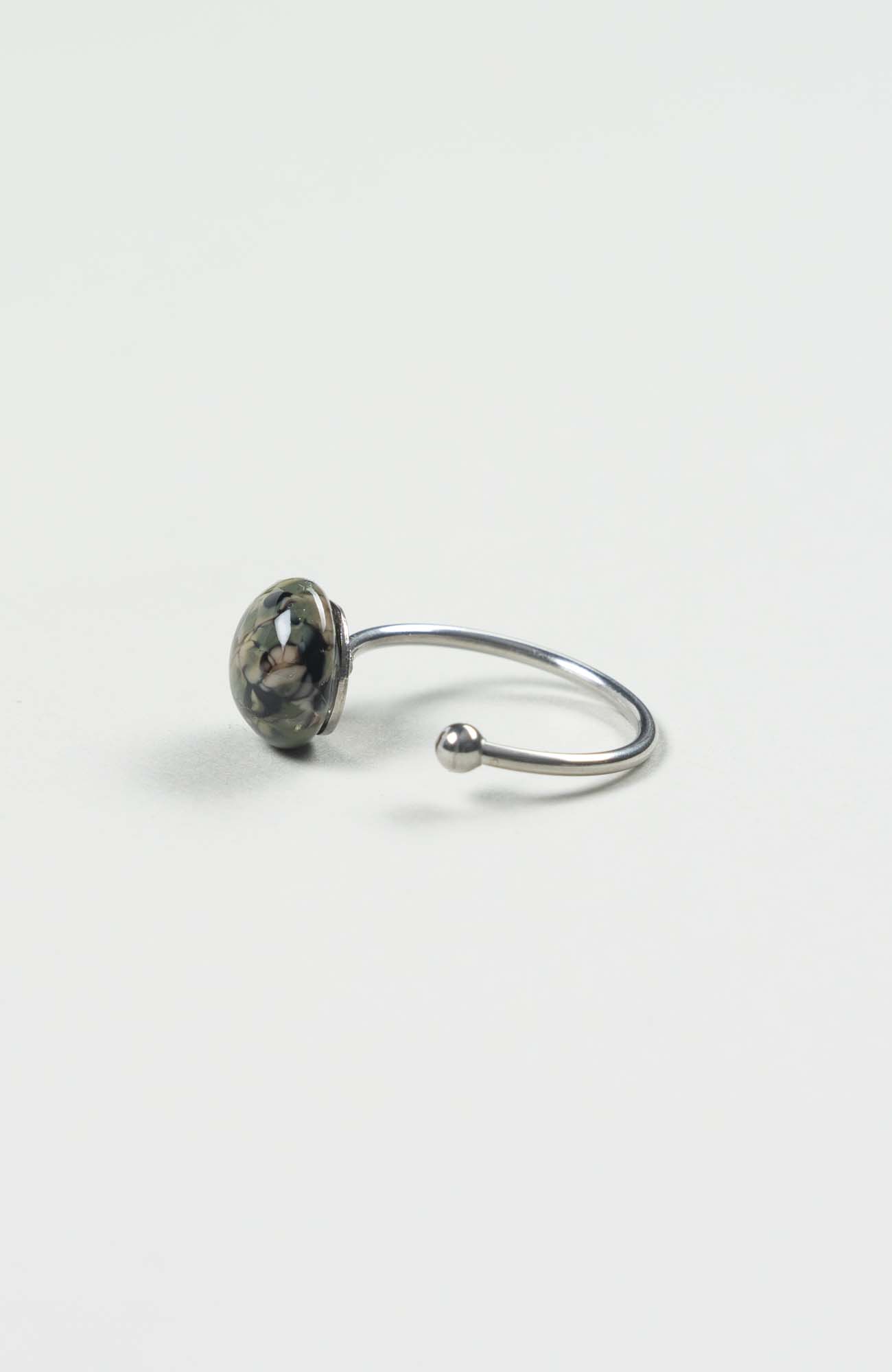 Bague décalée British Argenté