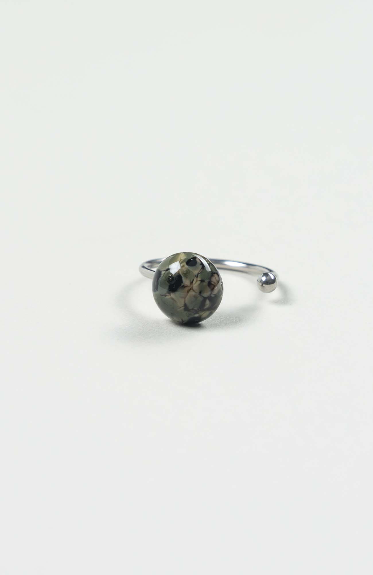 Bague décalée British Argenté