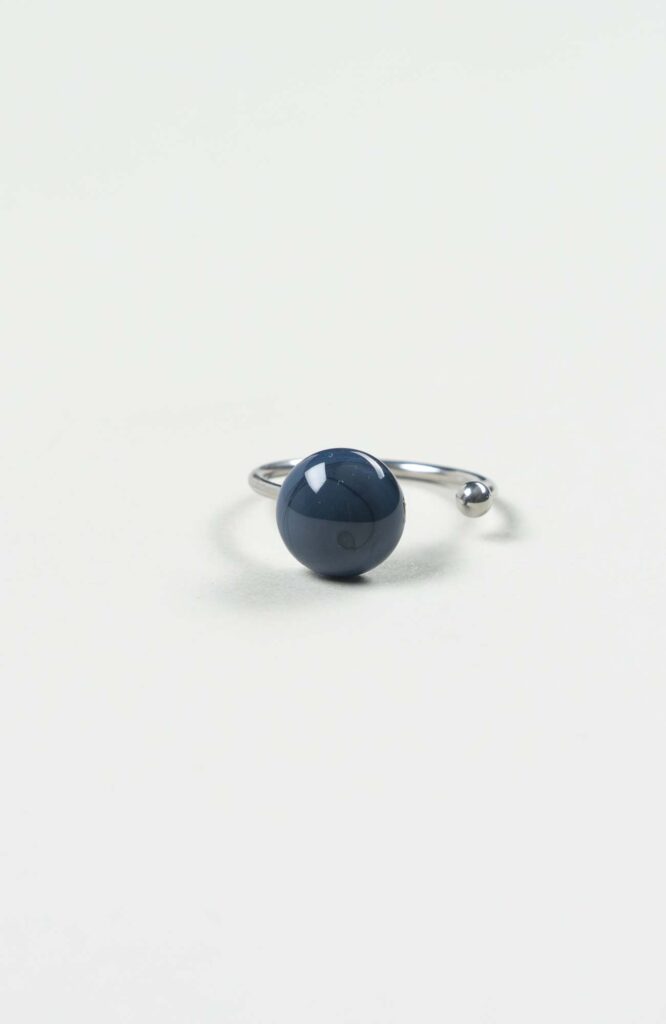 Bague décalée Azura Uni Argenté