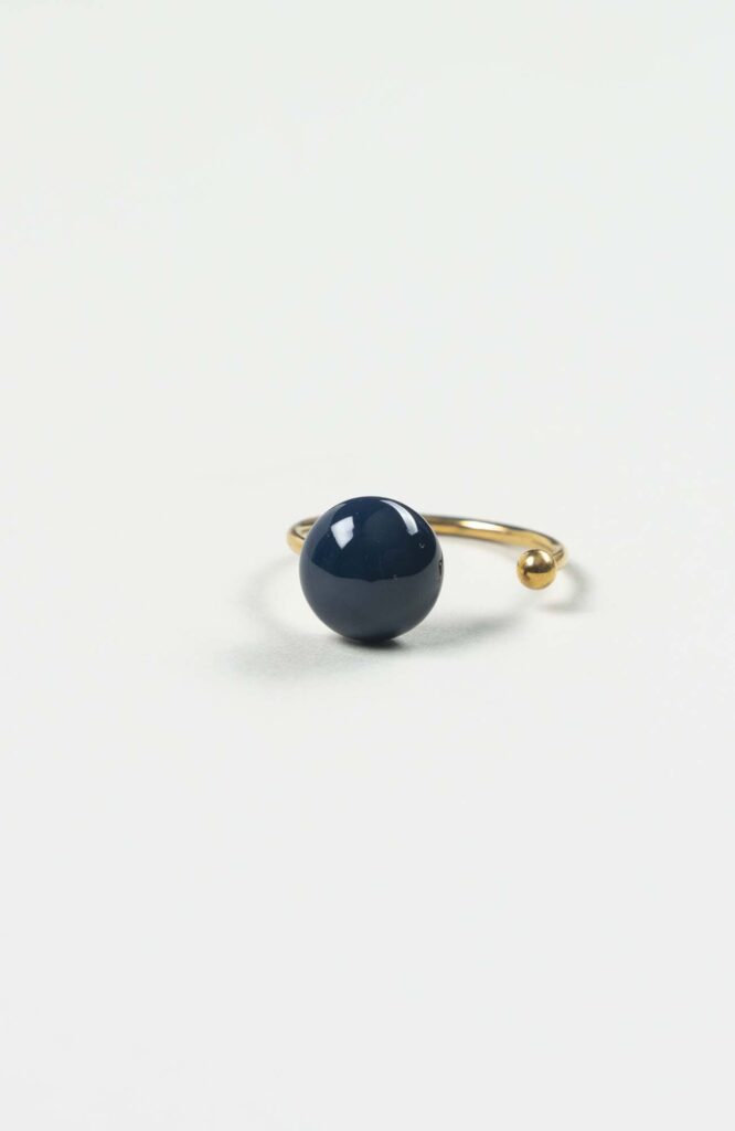 Bague décalée Azura Uni Doré
