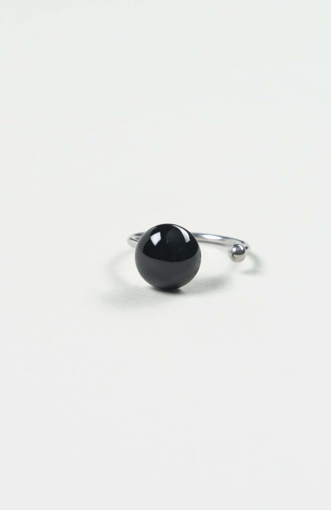 Bague décalée Intense Uni Argenté