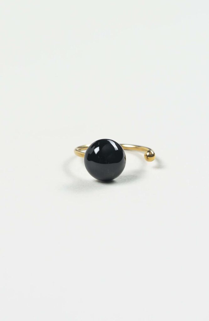 Bague décalée Intense Uni Doré