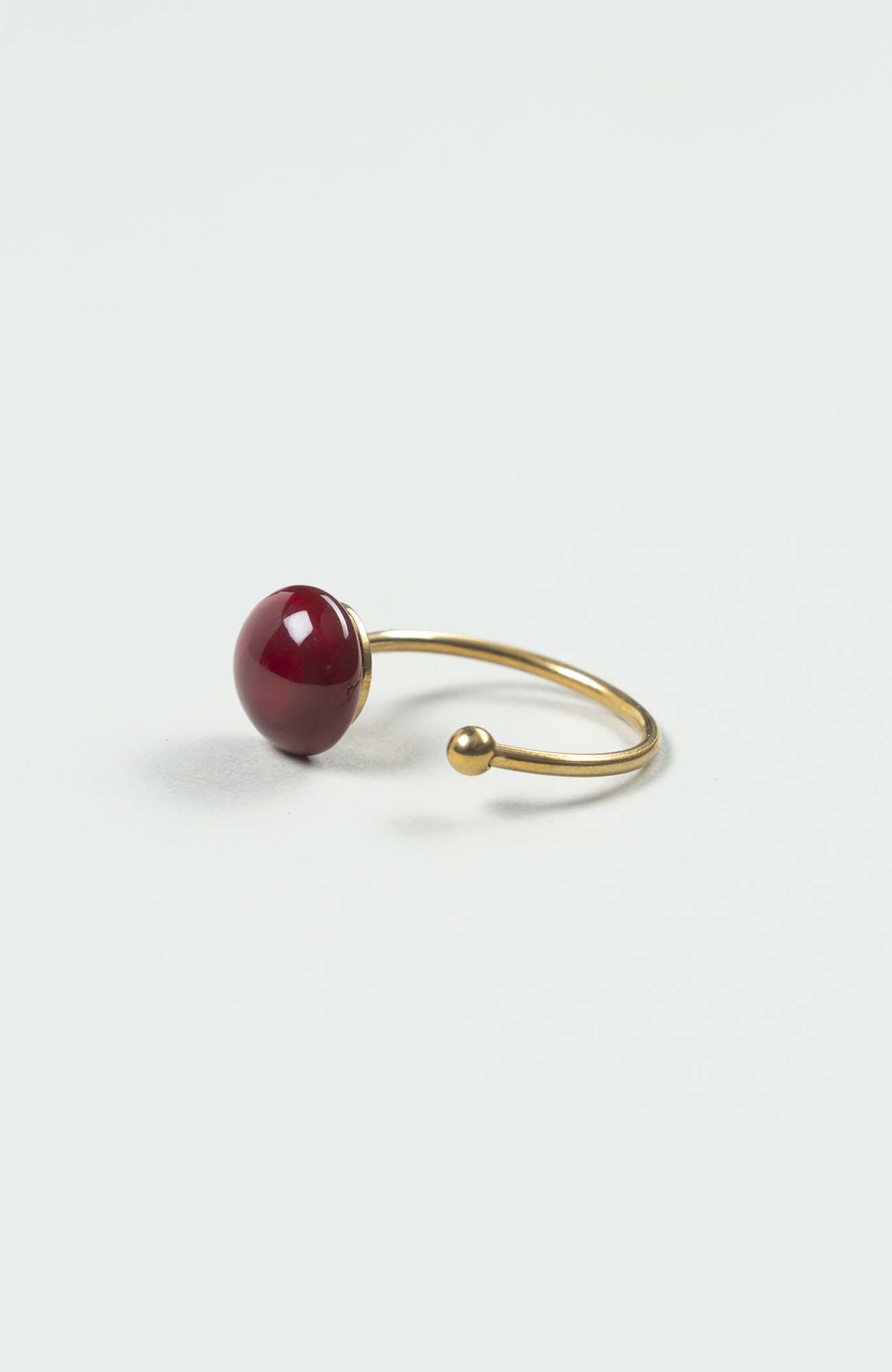 Bague décalée Velours Uni Doré