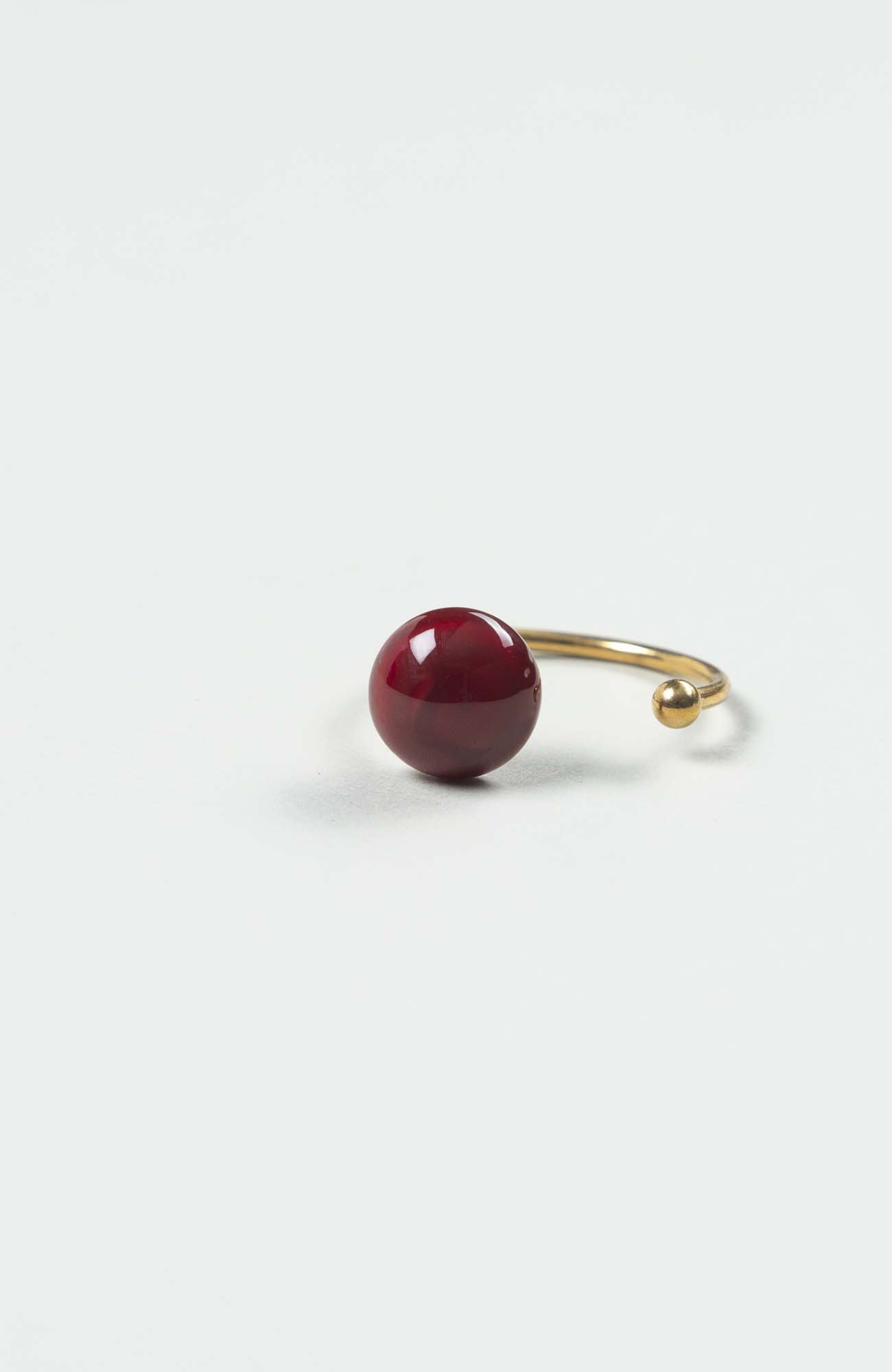 Bague décalée Velours Uni Doré