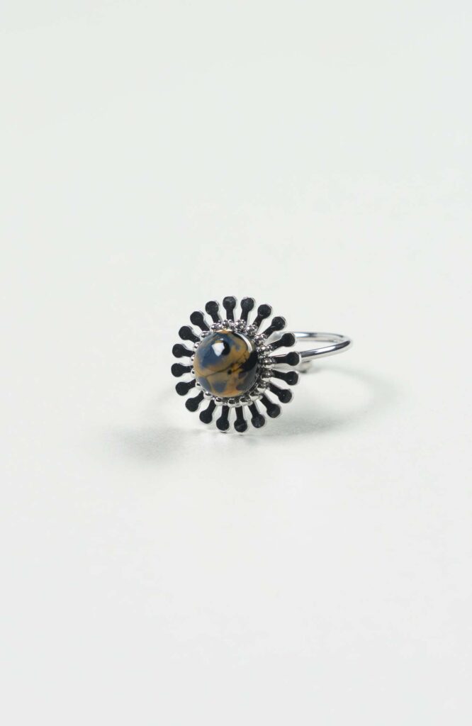 Bague fleur Azura Argenté