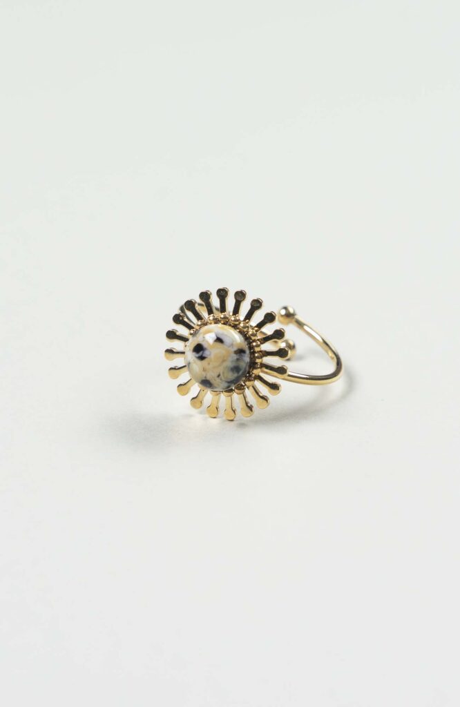 Bague fleur Intense Doré