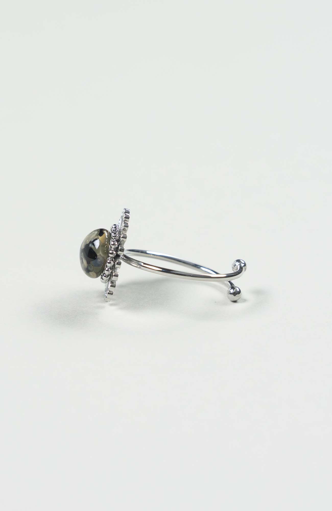Bague fleur British Argenté