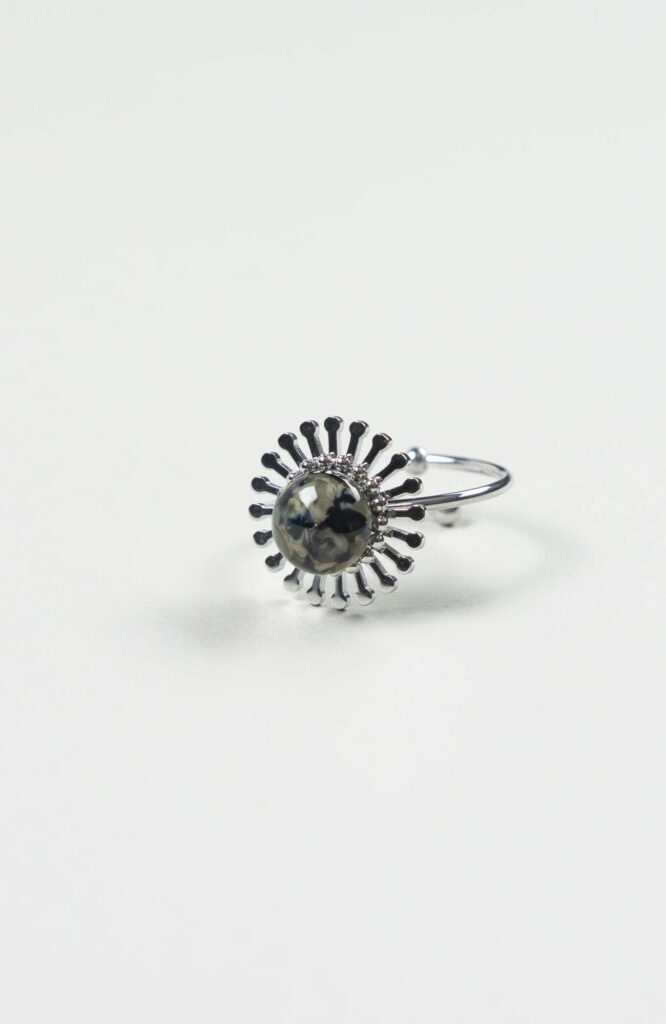 Bague fleur British Argenté