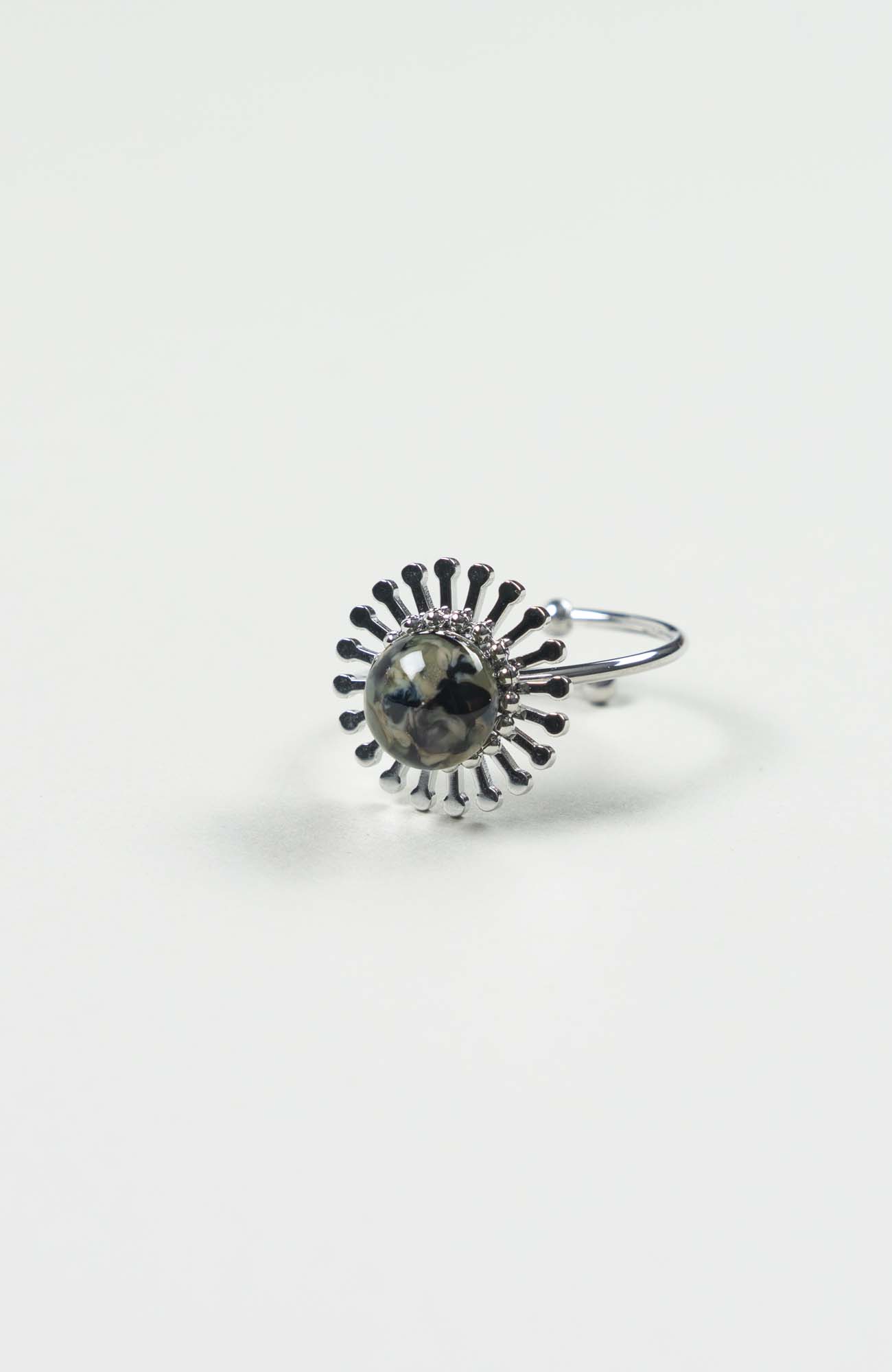 Bague fleur British Argenté