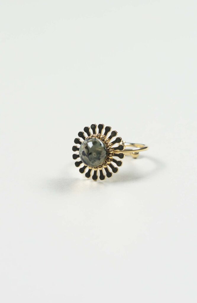 Bague fleur British Doré