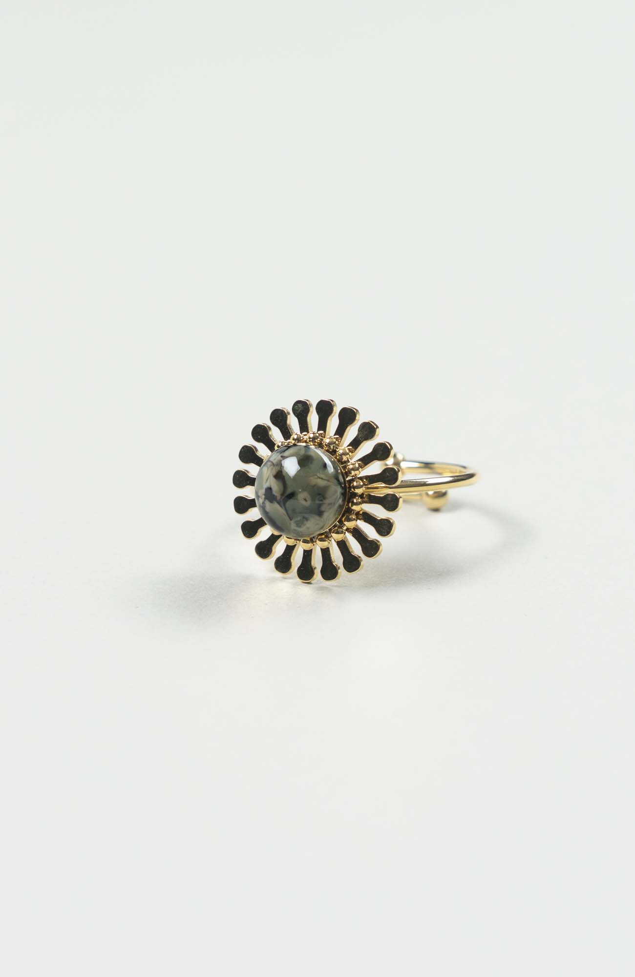 Bague fleur British Doré