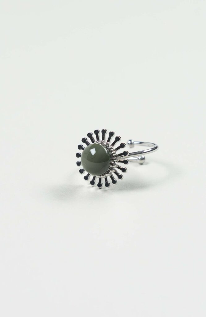 Bague fleur British Uni Argenté