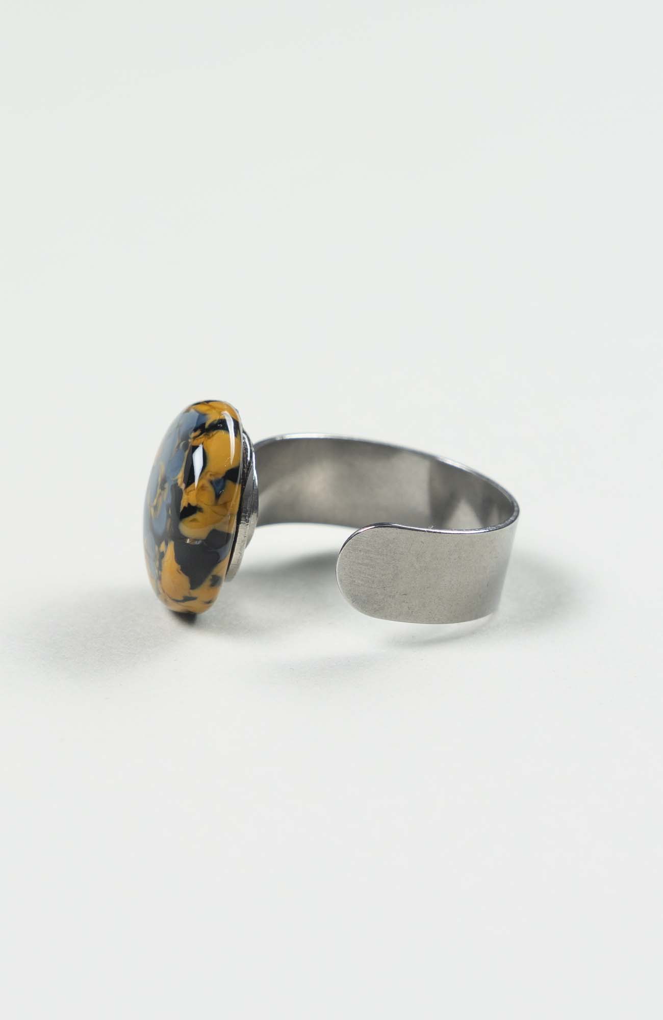 Bague plate Azura Argenté