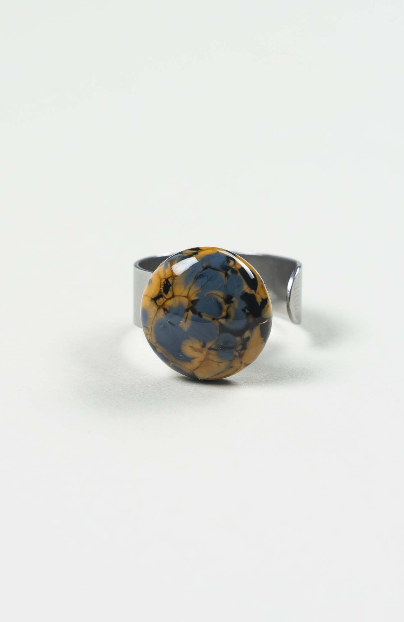 Bague plate Azura Argenté