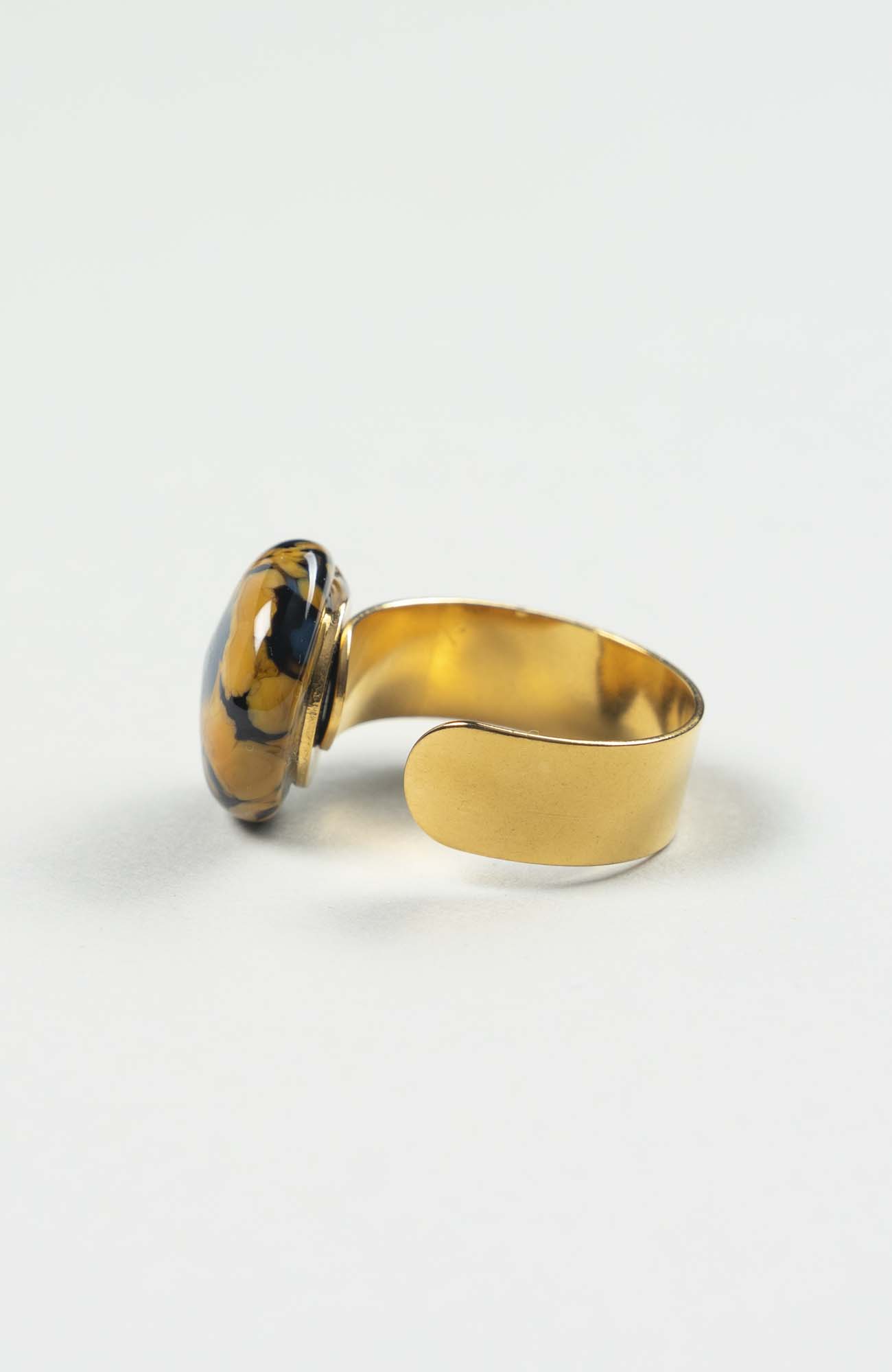 Bague plate Azura Doré