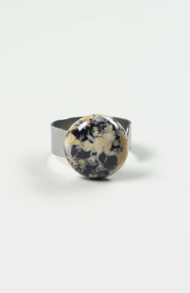 Bague plate Intense Argenté
