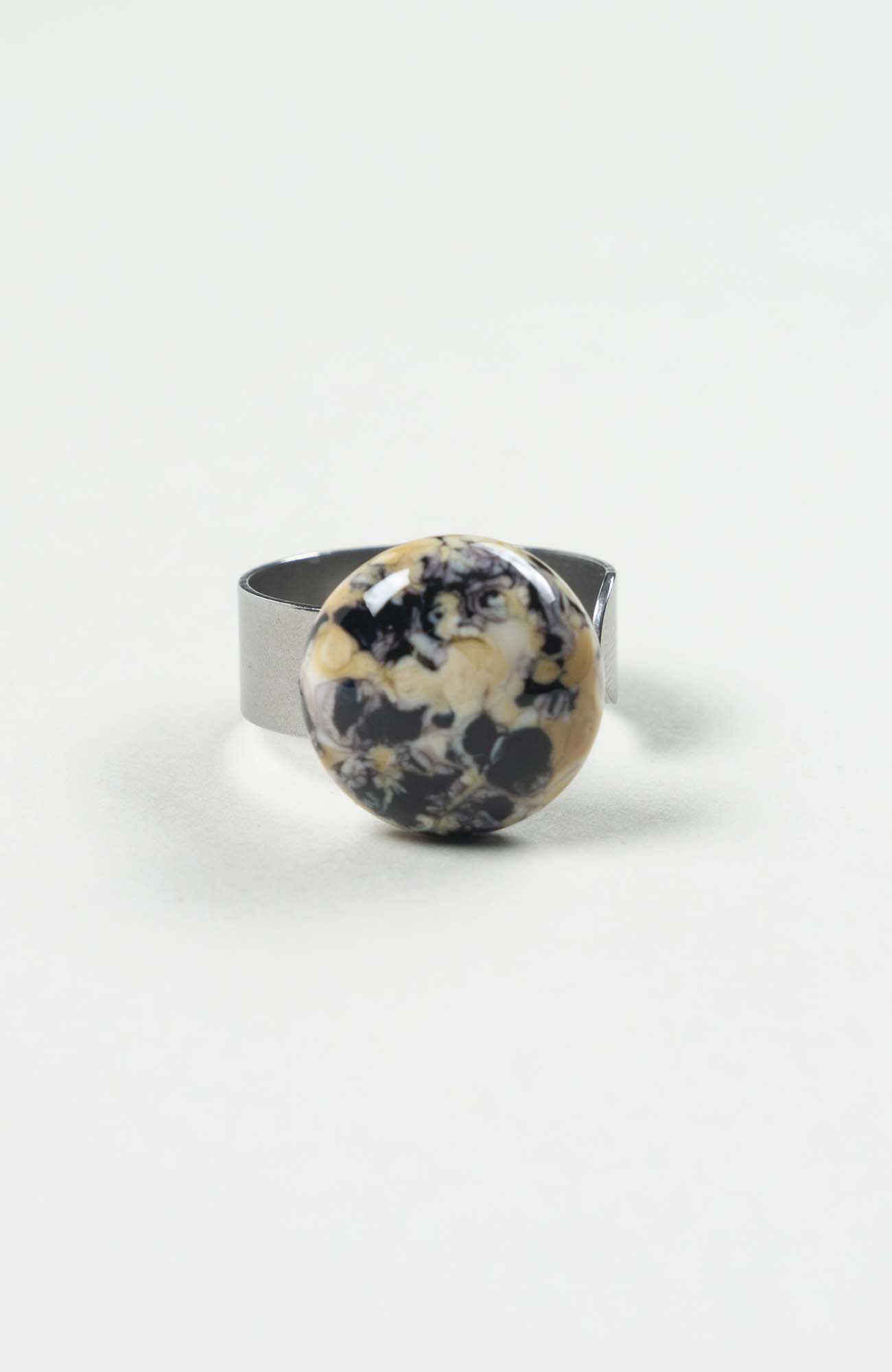 Bague plate Intense Argenté