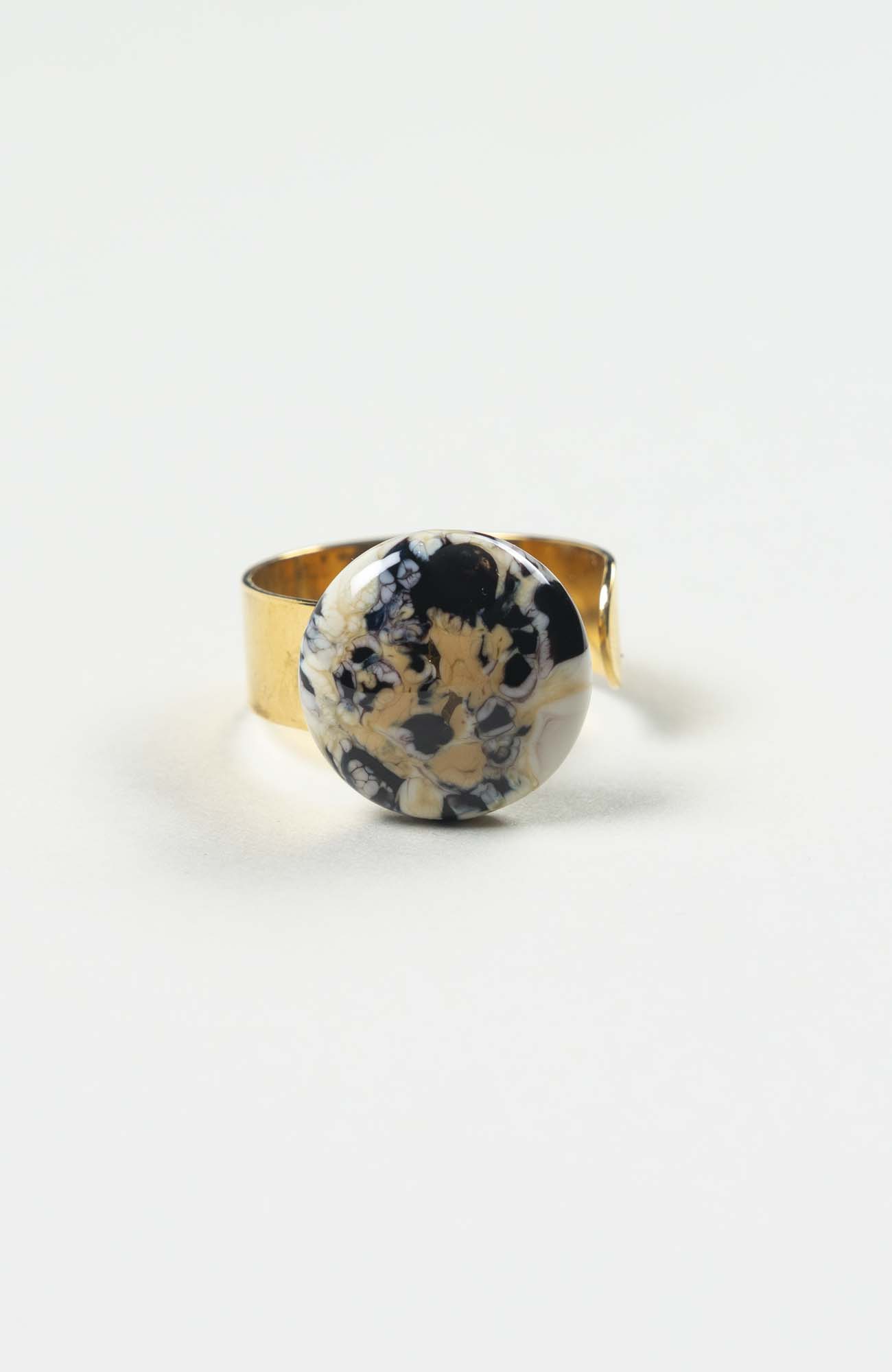 Bague plate Intense Doré