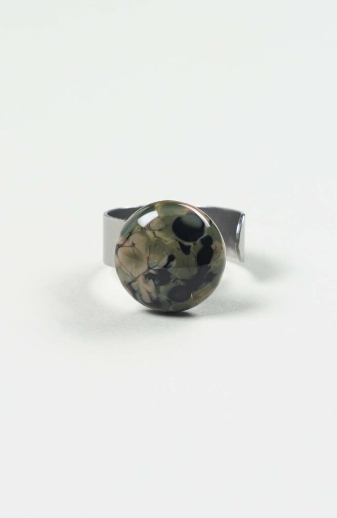 Bague plate British Argenté