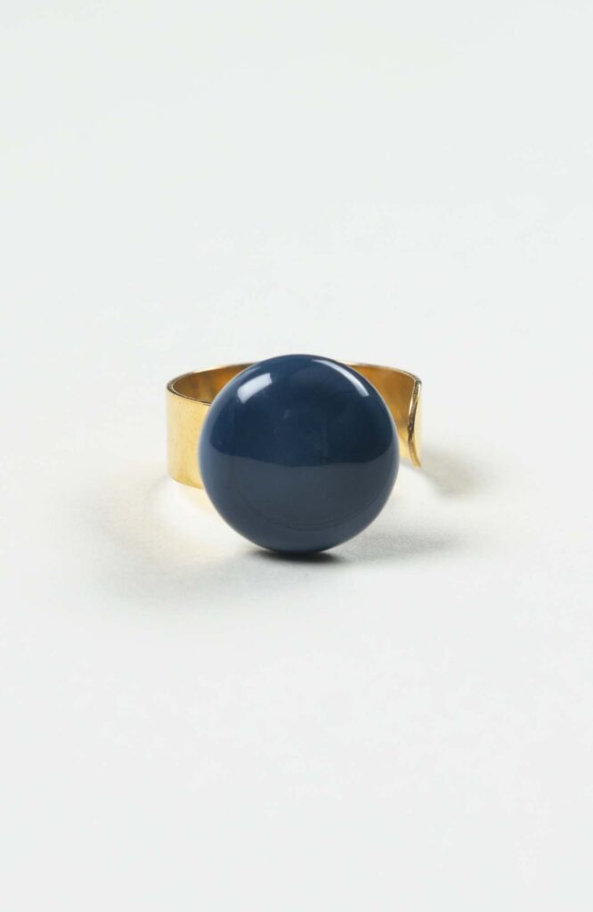 Bague plate Azura Uni Doré
