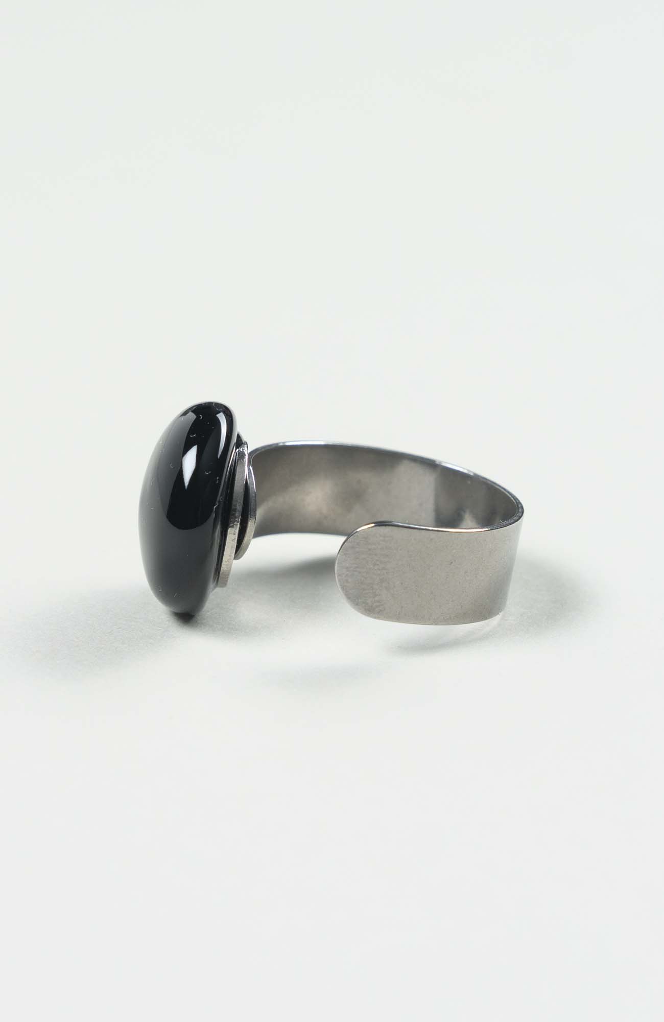 Bague plate Intense Uni Argenté
