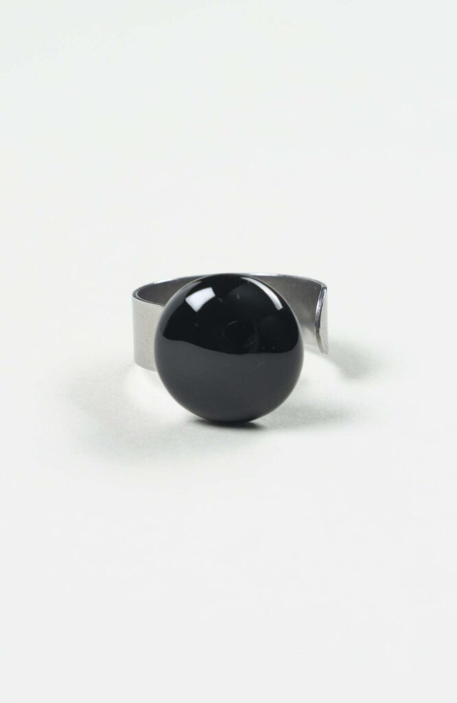 Bague plate Intense Uni Argenté
