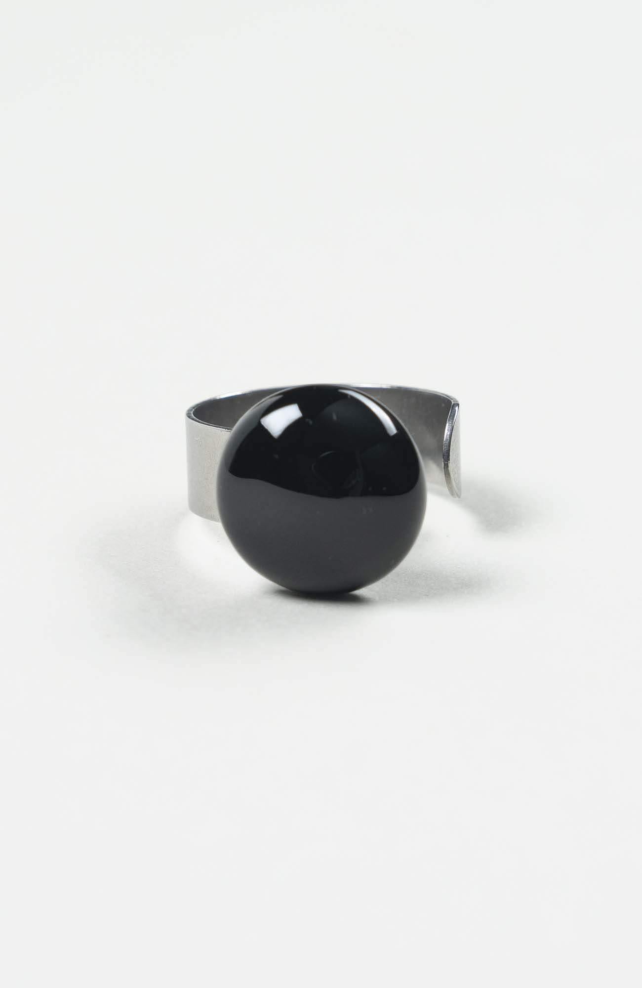 Bague plate Intense Uni Argenté