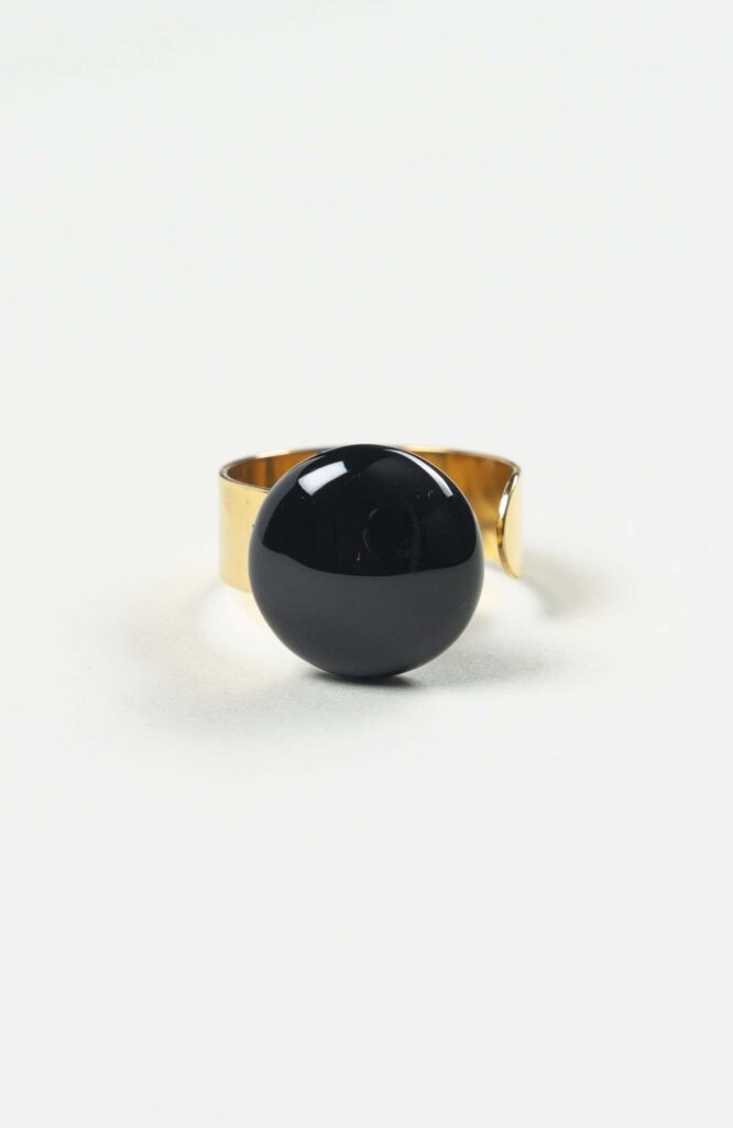 Bague plate Intense Uni Doré