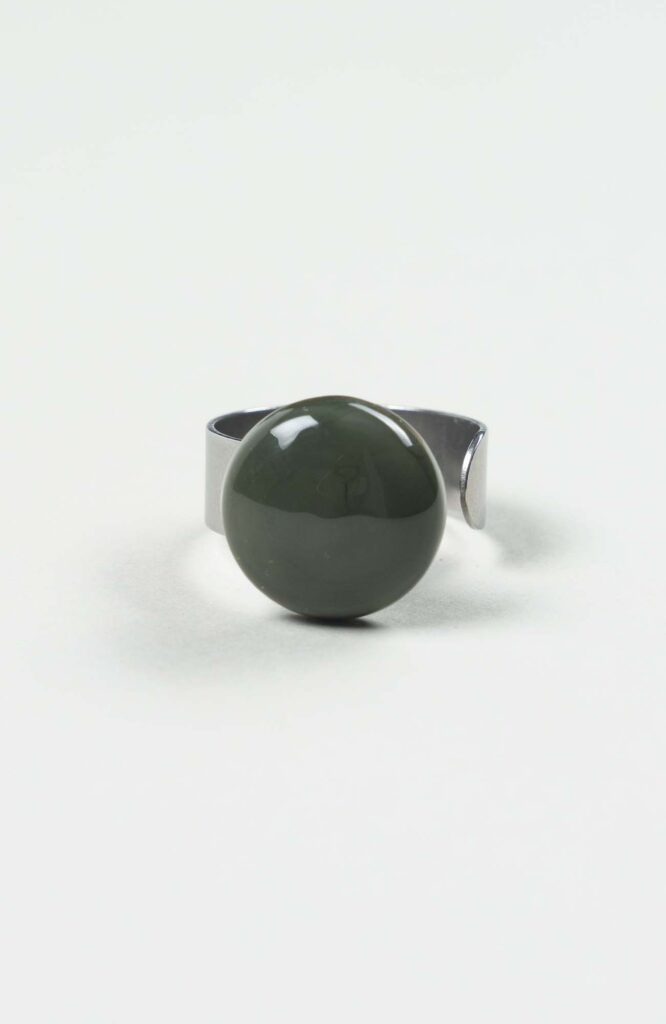 Bague plate British Uni Argenté