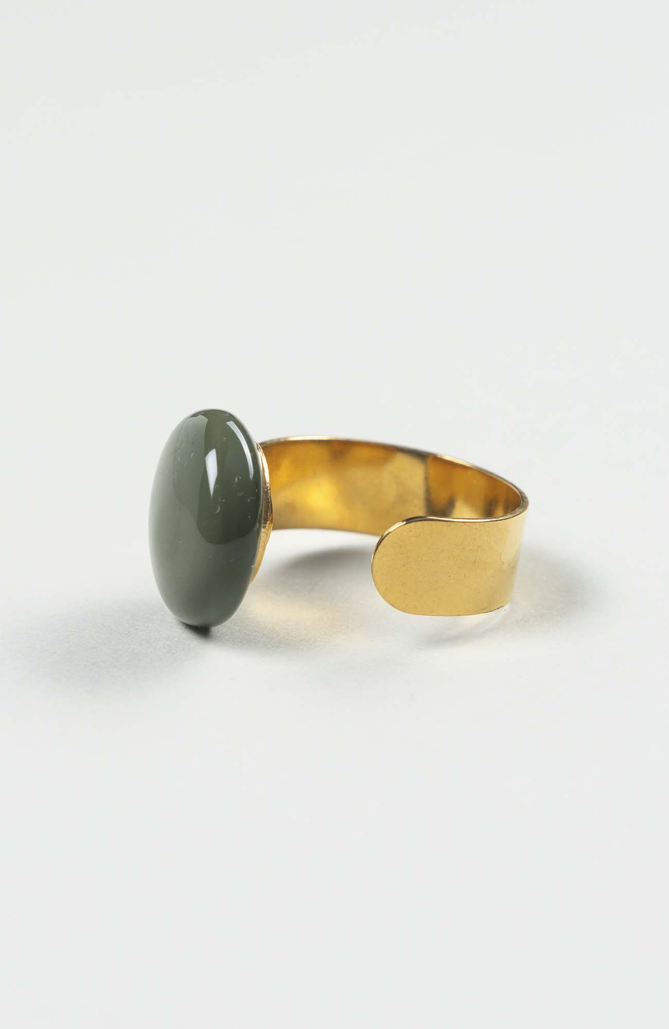 Bague plate British Uni Doré