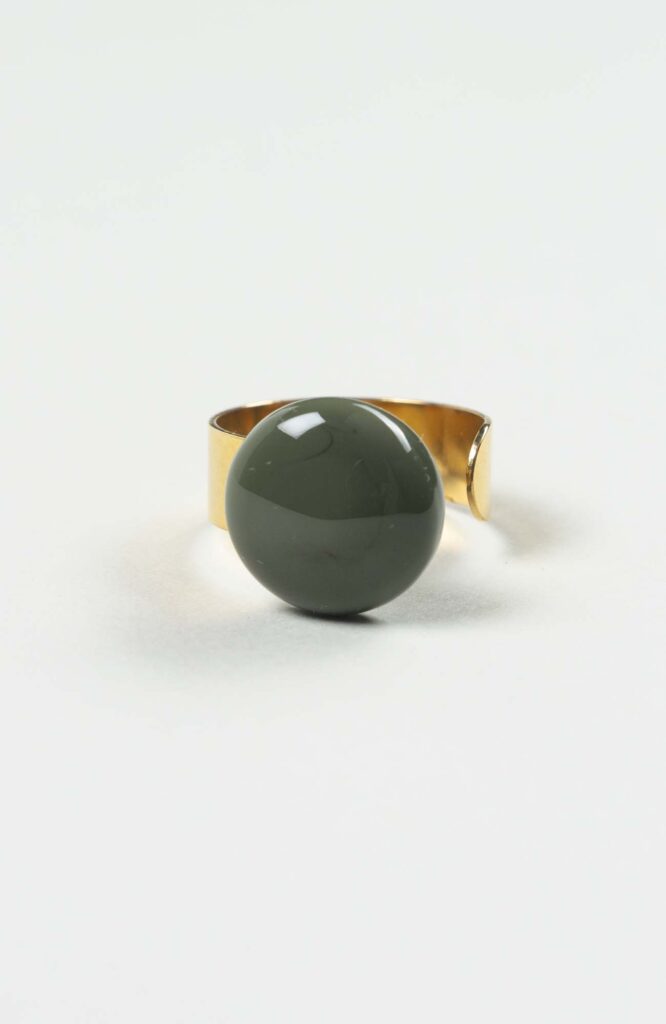 Bague plate British Uni Doré