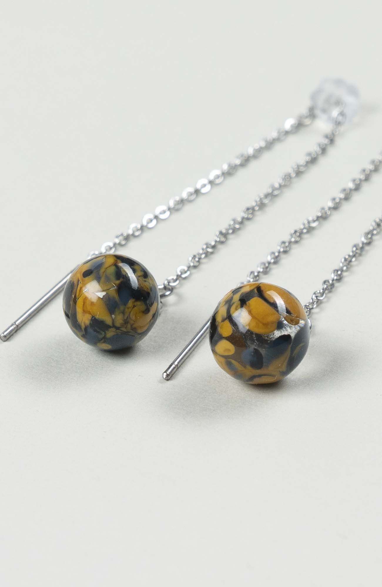 Boucles d’oreilles chaînettes Azura Argenté