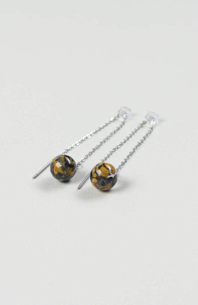 Boucles d'oreilles chaînettes Azura Argenté