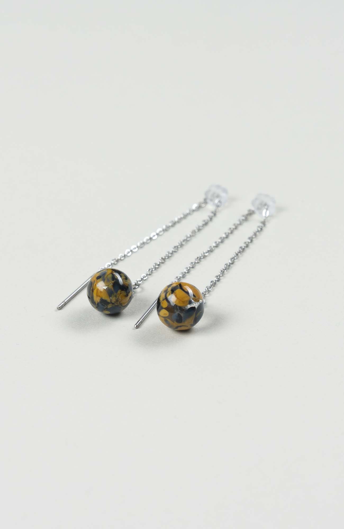 Boucles d’oreilles chaînettes Azura Argenté