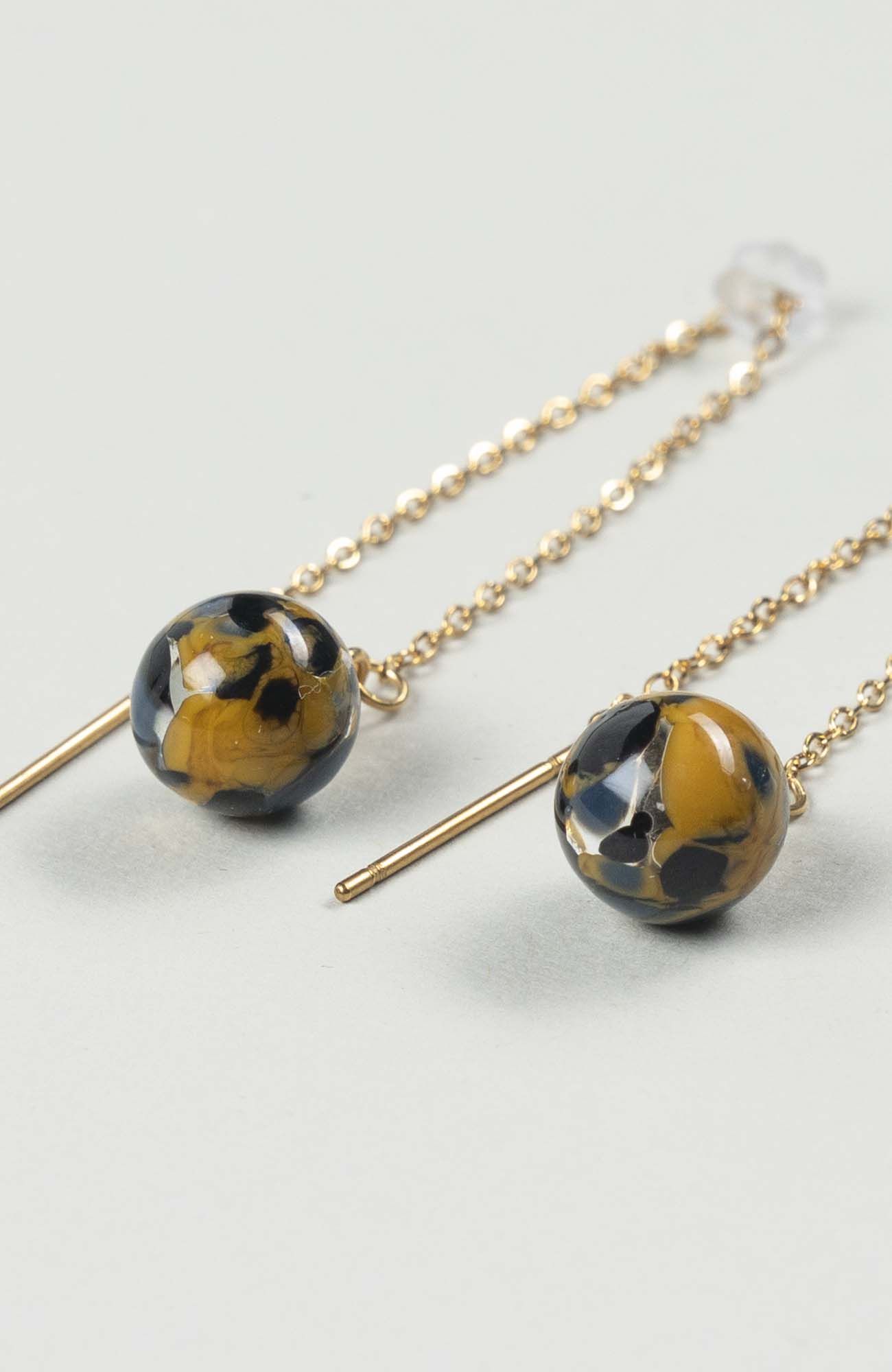 Boucles d’oreilles chaînettes Azura Doré