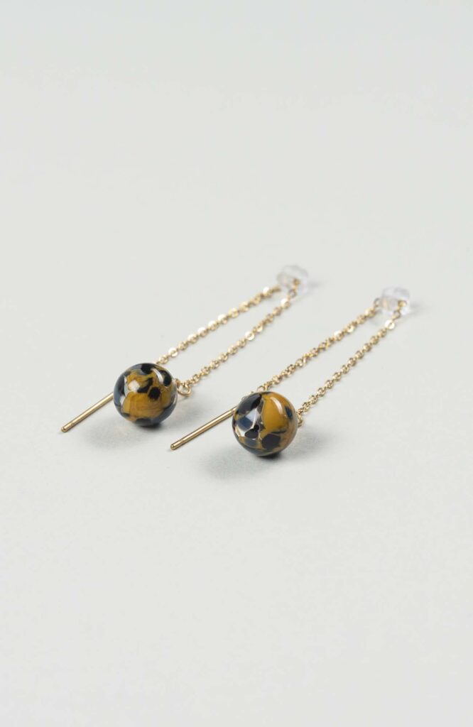 Boucles d'oreilles chaînettes Azura Doré