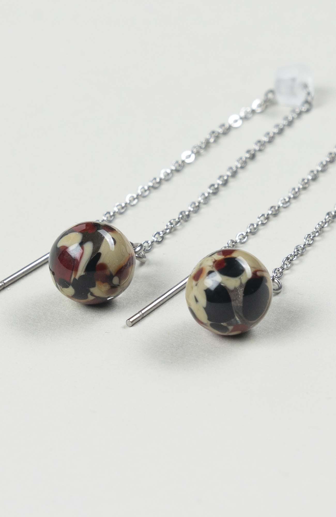 Boucles d&rsquo;oreilles chaînettes Velours Argenté